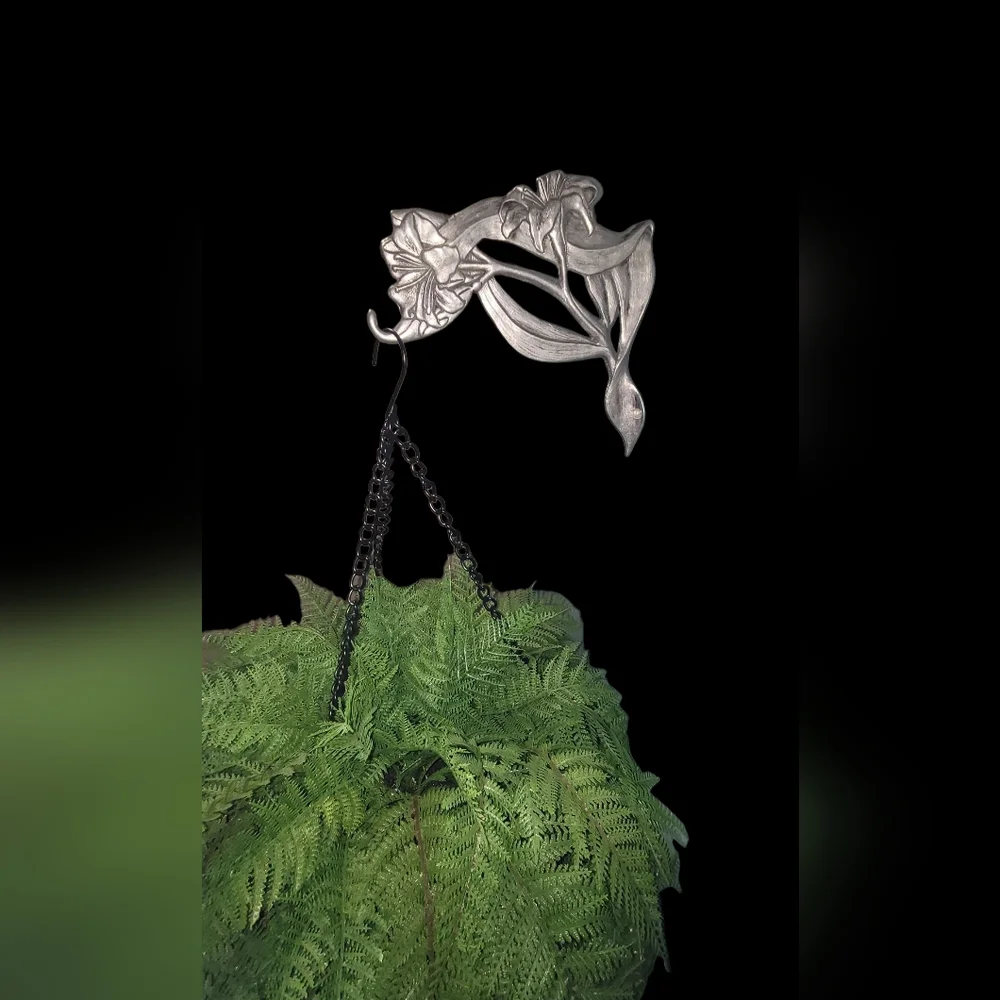 Hanging Plant Bracket Elegant Silver Wall Decor Hook